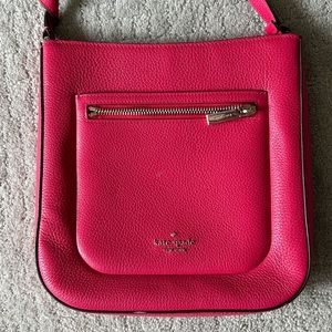 Beautiful fuchsia kate spade leather crossbody